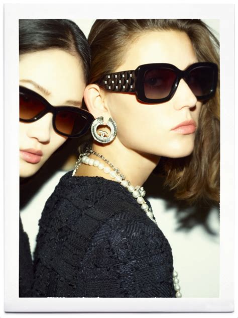 chanel inspired glasses|Chanel sunglasses with clear sides.